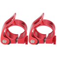 thumbnail image 1 of Seatpost Clip, Aluminum Alloy Easy To Install Seatpost Clamp  For 27.2MM Bikes Seatposts Red, 1 of 8