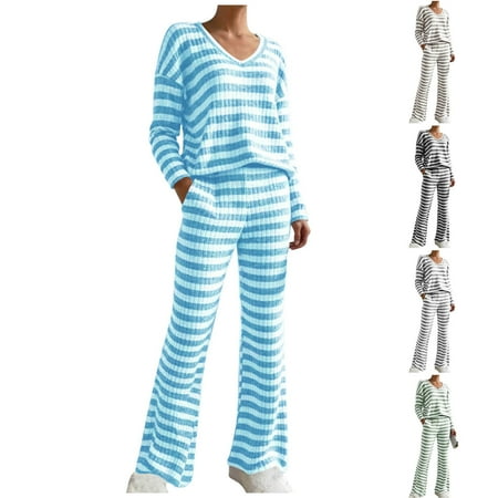 Zedker Velvet Stripe Pajamas Sets for Woment with Double-Sided Warm Pjs Sleepwear Comfy Loungewear Warm Home Apparel with Pockets Black XXL Zedker Velvet Stripe Pajamas Sets for Woment with Double-Sided Warm Pjs Sleepwear Comfy Loungewear Warm Home Apparel with Pockets Black XXL
