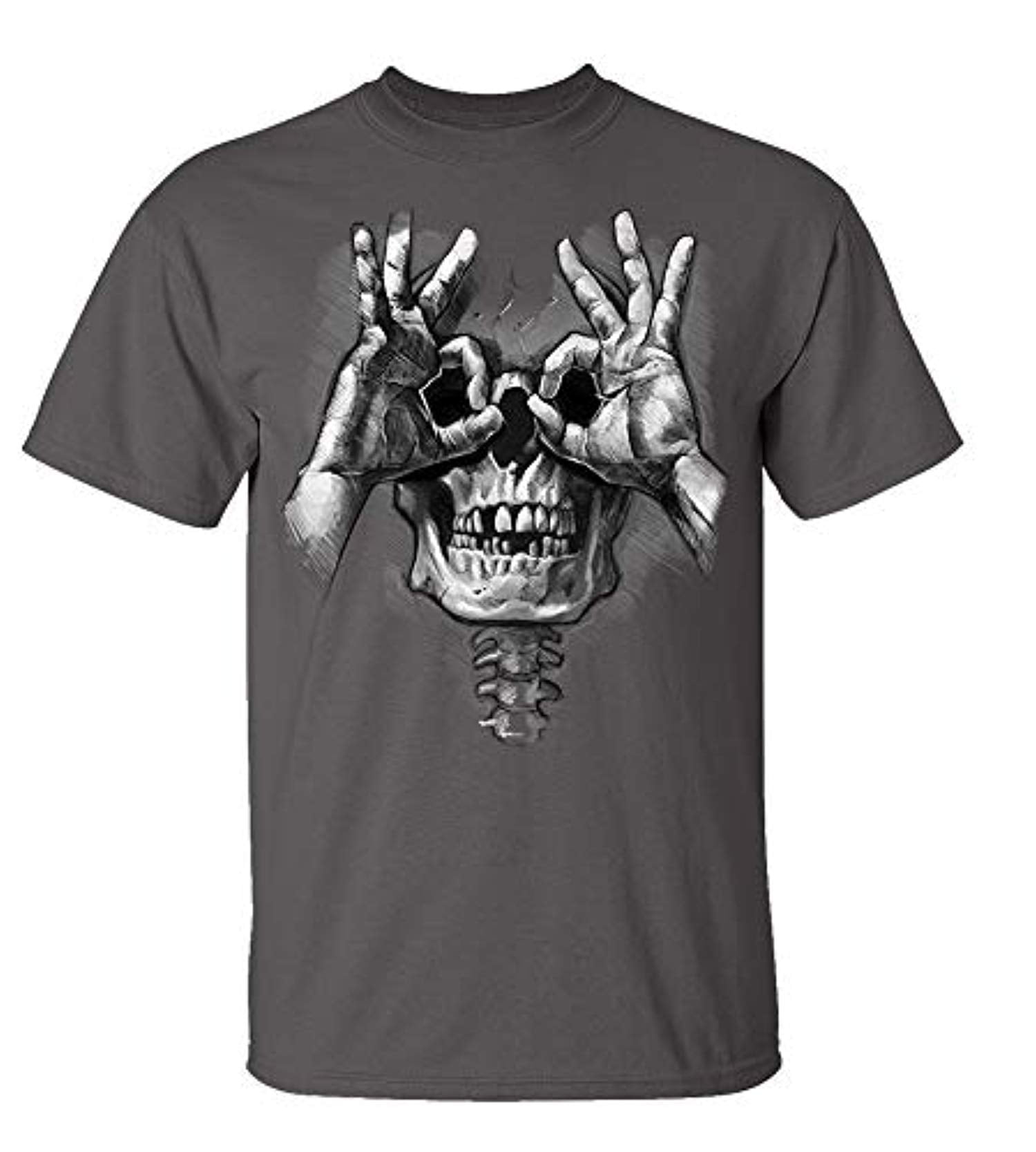 Funny Skull Hands Adult Men's Short Sleeve Tee Shirt Black - Bild 11 von 22