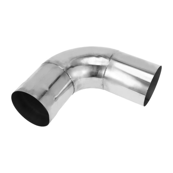 90 Degree Mandrel Exhaust Tube Car Exhaust Pipe Mandrel Bend DIY Custom Tubing Pipe 4" OD 7.87" Leg Length 304 Stainless Steel Silver Tone