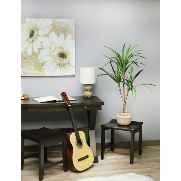 The Mod Greenhouse 42" Artificial Green Yucca Plant in a Black Matte Planter Pot