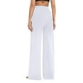 thumbnail image 3 of WILLBEST Pantalones Casuales de Pierna Ancha para Mujer, Pantalones Deportivos de Yoga Holgados de Cintura Alta con Cordón Y Bolsillos, Pantalones Cómodos para Uso Diario. Mediana, 3 of 6
