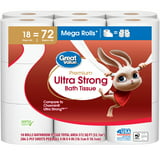 Great Value Ultra Strong Toilet Paper, 18 Mega Rolls - Walmart.com