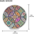 thumbnail image 4 of Coolnut 60" Mexican Talavera Round Tablecloth, Waterproof Tablecloth Stain Resistant and Wrinkle Decorative Patio Table Cloths for Kitchen Dinning Room Party Home Garden Picnic, 4 of 7