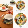thumbnail image 3 of SKYSONIC Sunflowers Retro Pot Holders Trivets, 2 Pcs Heat Resistant Trivets,Chamomile Geometric Cotton Thread Weave Mats for Hot Pads Pans Pot Bowl Teapot for Kitchen Decor, 3 of 7