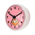thumbnail image 1 of Reloj de pared redondo analógico impermeable para baño con ventosa para aseo Blanco, 1 of 9