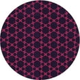 thumbnail image 1 of Ahgly Tapis Rond Lavable en Machine Intérieur Transitionnel Moyen Violet Rouge Rose, 3 Pieds Rond, 1 of 7