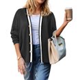 thumbnail image 3 of Anygrew Women's Cardigan Long Sleeve Sweatshirts Button Coat Casual Lightweight Fall Outfits Cloth Baseball Uniform Fashion with Pocket, 3 of 5