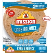 Mission Carb Balance 10" Burrito Whole Wheat Tortillas Low Carb, Keto Friendly 8 Ct, 20 oz