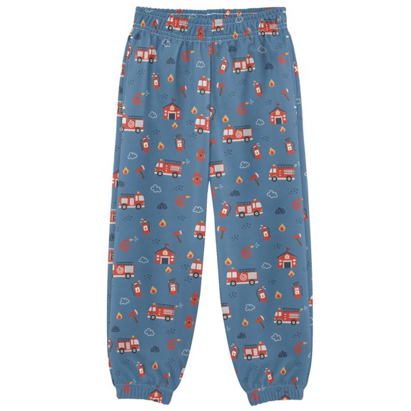 Fire Truck Boys Pants Kids Casual Sweatpants Joggers Toddler Sports Pants 3-10 Years