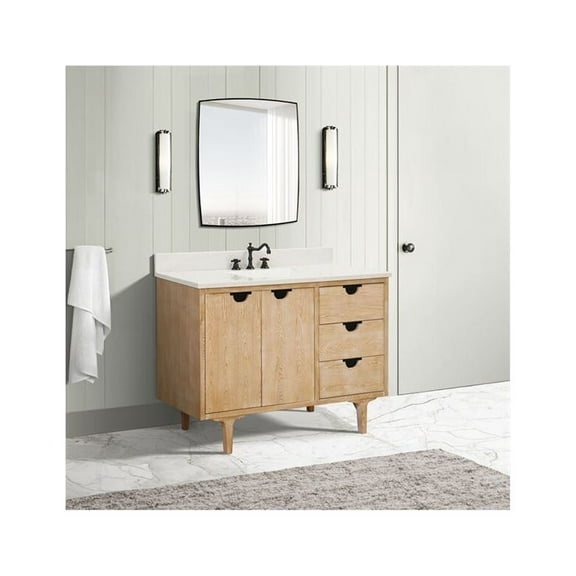 Bellaterra-Home 24 in. Rectangle Framed Mirror in Neutral Finish