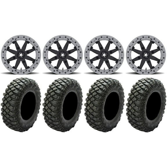 MSA Lok2 Beadlock 15" ATV Wheels 28" Crawler XG Tires Can-Am Commander Maverick Renegade Outlander Defender