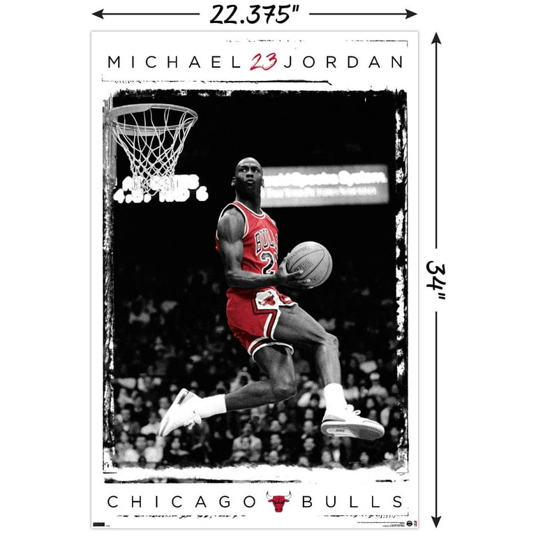 Trends International NBA Michael Jordan Basketball Slam Dunk Wall