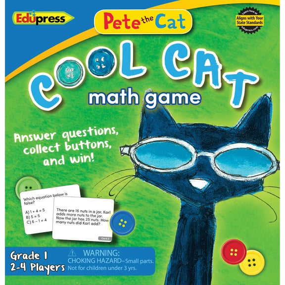 Edupress™ Pete the Cat Cool Cat Math Game, Grade 1