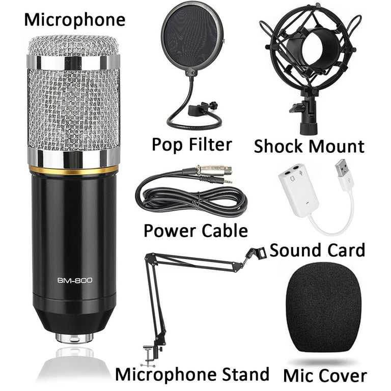 Generic Kit microphone à condensateur BM800 et bras à ciseaux pour