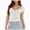 White, variant on Sexy Crop Tops for Women V Neck Split Side Basic Shirt for Going Out Casual Summer Blouses