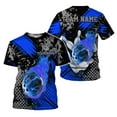 thumbnail image 5 of Custom Team Name and Name Bowling Shirt, 3D Bowling Shirts for Men, Short Sleeve Shirts for Team Bowling (Teal, S), 5 of 10