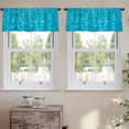 thumbnail image 2 of LALILO Kitchen Curtain Valance Blue And Bright Water And Rod Pocket Window Curtain 52"x 18" Set of 2, 2 of 5