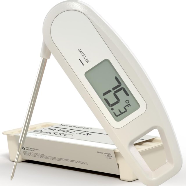 Lavatools Javelin® Ultra-Fast 2-Second Digital Instant Read Meat Thermometer for Cooking, 2.75" Probe, Compact Foldable Design, Large Display, Splas