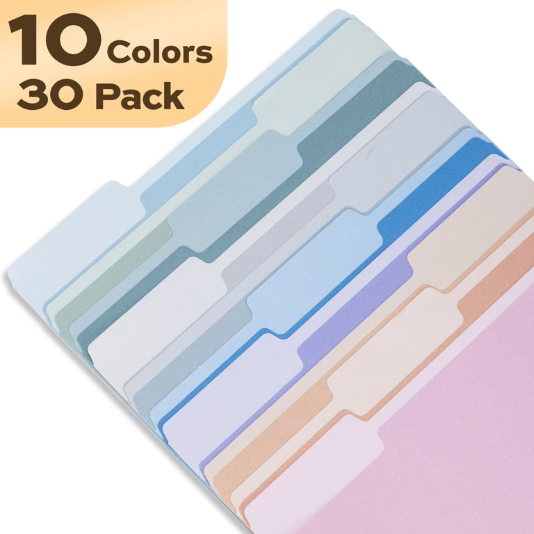 Deli Pastel File Folders, Letter Size, 30-Pack with Labels photo 6