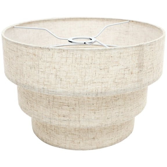 FRCOLOR  Chandelier Lamp Shade Replacement Linen Lampshade Layered -tier