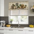 thumbnail image 5 of 2 Pack Valances for Windows, Vintage Farmhouse Window Valances for Living Room/Bedroom/Bathroom, Retro Country Boots Flowers Leaf Book Light Filtering Kitchen Curtain Valance 42"W x12" L, 5 of 9