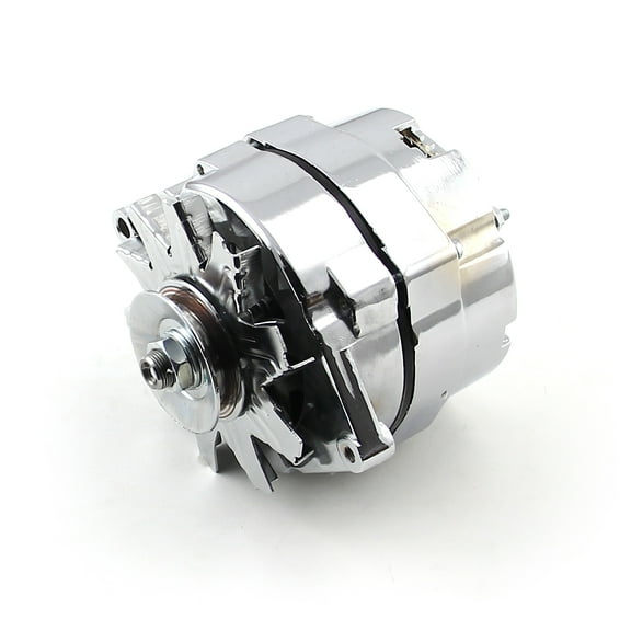 Speedmaster PCE360.1009 Universal 7127 GM 10SI V-Belt 100 Amp 3 Wire Internal Regulator Alternator [Chrome]