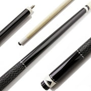 Mizerak 57" House Cue (2-Piece) with 12mm Ferrule with Leather Tip, Hardwood Construction and High Gloss Finish - Black
