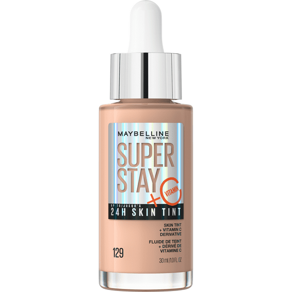 Maybelline Super Stay Super Stay Up to 24HR Skin Tint with Vitamin C, 129, 1 fl oz