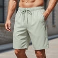 thumbnail image 2 of Besolor Men's Running Shorts Drawstring Elastic Waisted Lightweight Breathable Quick Dry Workout Outdoor Shorts with Pocket(XX-Large,Green), 2 of 7
