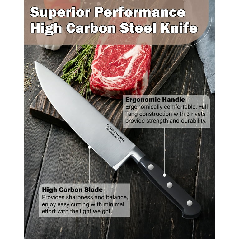  15-Piece Knife Set with Block, Superior High-Carbon