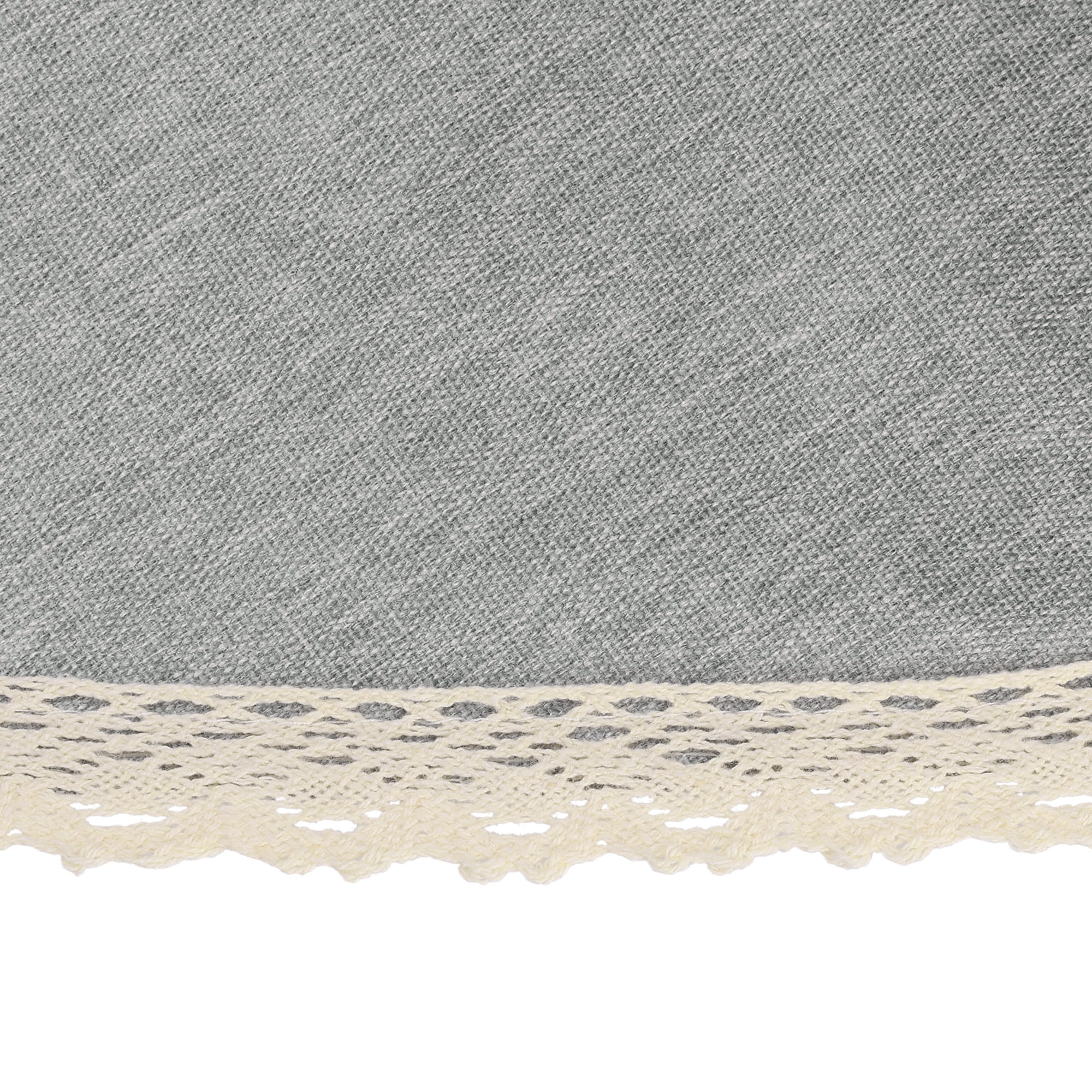 Unique Bargains Round Oil Proof Spill Proof Water Proof Lace TPU Kitchen Dining Tablecloth Grey 55 inch