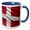 Blue/White, variant on 3drose, Flag of Denmark Waving in the Wind, 15oz Two-tone Blue Mug