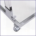 thumbnail image 5 of Modern Chrome Acrylic Tempered Glass Coffee Table for Living Room Bedroom - Easy-Clean, Mobile with Lockable Casters, 5 of 12