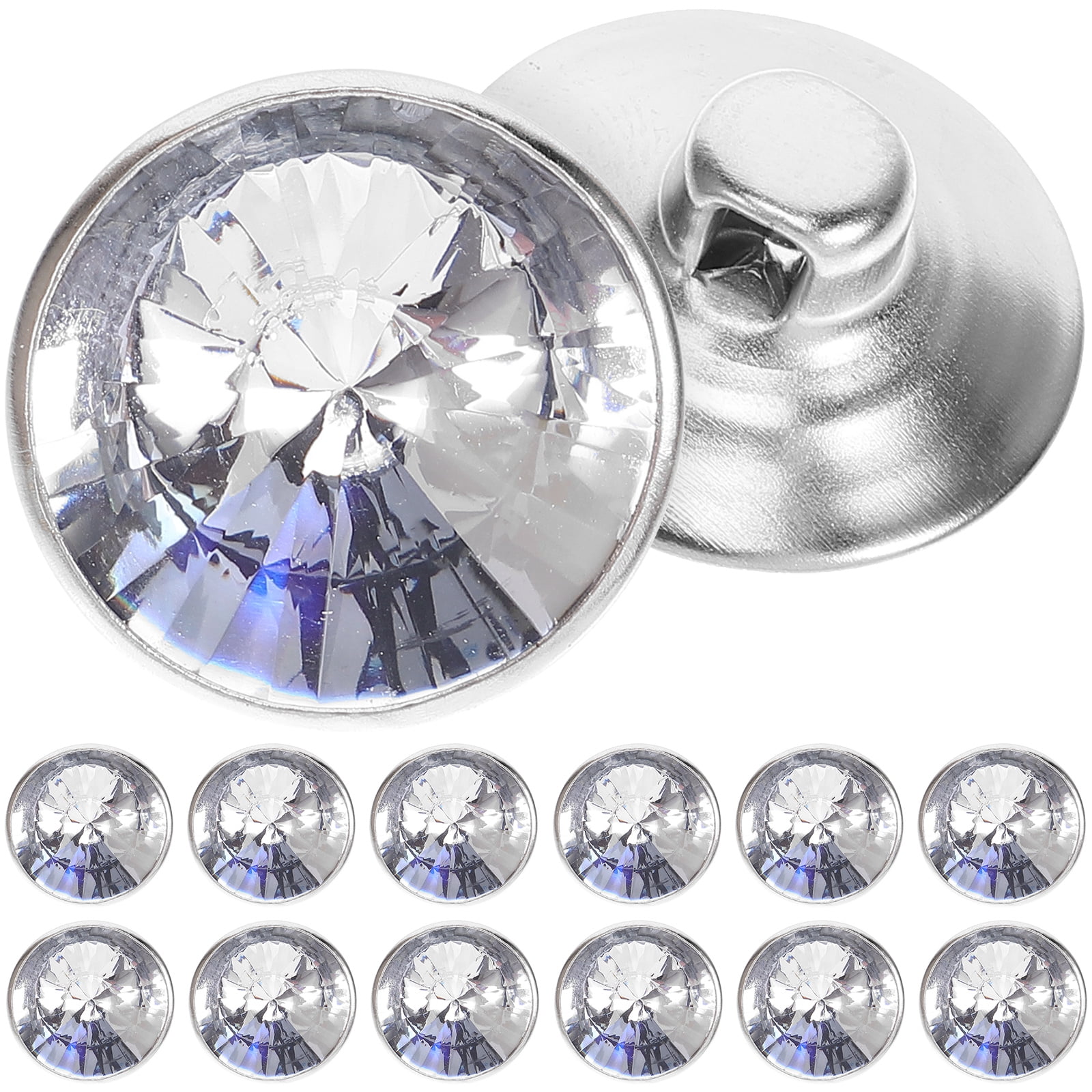 HOMEMAXS 100pcs Sofa Crystal Buttons Rhinestone Sew Buttons Diamonds Crystal Furniture Nails