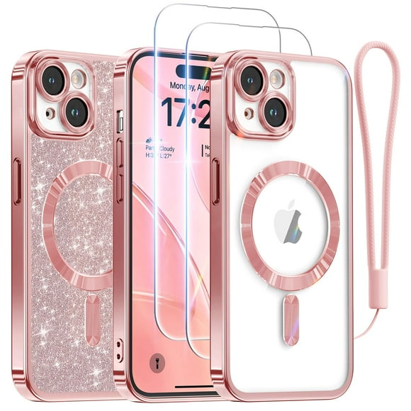 Funda Meifigno para iPhone 15 de 6.1 pulgadas con protectores de pantalla