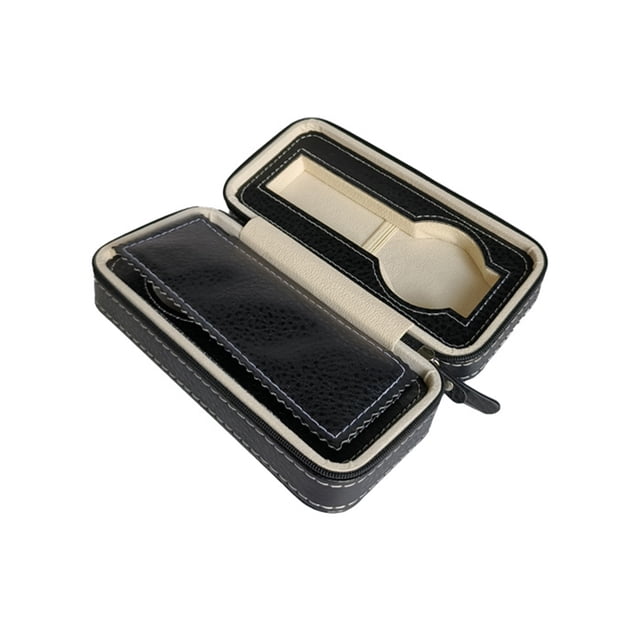Caja de reloj con tapa ligera, caja de almacenamiento Simple con cremallera portátil, resistente al agua, de gran capacidad, accesorio de Almacenamiento y organización del hogar 2 bits negro Naiovety HA074284-02