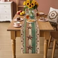 thumbnail image 2 of Western Texas Star Vintage Table Runner - 70 Inch Long Retro Farmhouse Brown Green Wooden Cotton and Linen Blended Dress Scarves Farmhouse Table Runner for Kitchen Dining, Coffee Table, 13" x 70", 2 of 8
