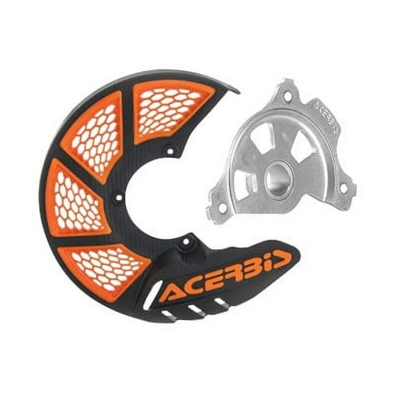 Acerbis X-Brake Vented Front Disc Cover with Mounting Kit Black/Orange Compatible With Gas Gas MC 250F 2021