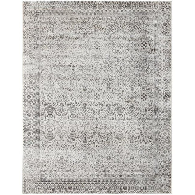 Amer Rug CAM622608 2 ft. 6 in. x 8 ft. Cambridge Transitional Power-Loomed Rug, Light Gray