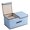 Blue, variant on POYOGA Foldable Cotton Linen Storage Box Double Lid Underwear Organizer for Bedroom