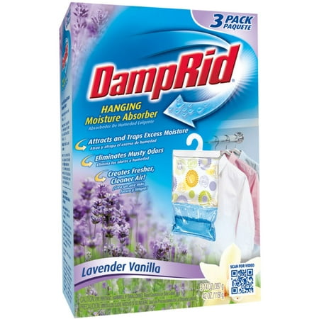 Mist Hanging - DampRid Hanging Moisture Absorber, Lavender Vanilla, 14 Oz, 3 Pack