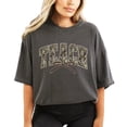 thumbnail image 6 of Teach Camo Varsity T-Shirt for Women - Coquette Bow Graphic Tee - Camouflage Teacher Shirt Pepper Shirt Adult 2X-Large, 6 of 7