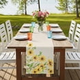 thumbnail image 4 of Table Runners 72 Inches Long Dress Scarves, Yellow Daisy Flowers Farmhouse Kitchen Table Runner, Coffee Tablerunners, Spring Summer Rustic Garden Floral 18x72 Inch, 4 of 9