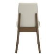 thumbnail image 6 of Weston Home Alta Wood Finish White Vegan Leather Dining Chair, Set of 2, Walnut, 6 of 8