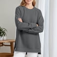 thumbnail image 2 of Bainana Soft Sweatshirt For Women Crewneck Long Sleeve Tops Oversized Pullover Sweatshirts Everyday Wear Fall Outfits Size S, 2 of 5
