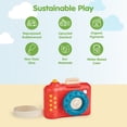 thumbnail image 3 of PlanToys My First Wooden Toy Camera for Toddlers | Kaleidoscope Lens & Clickable Shutter | Montessori-Inspired Pretend Play Camera | Eco-Friendly Sensory Toy for Kids Ages 18+ Months, 3 of 9