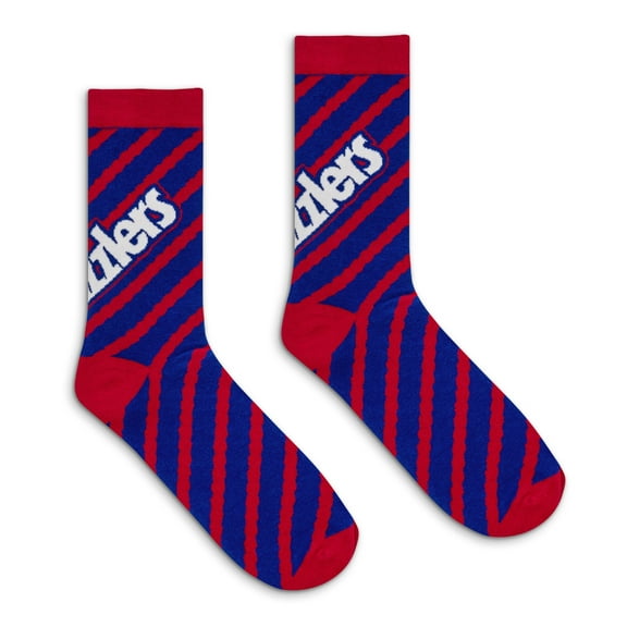 Tee Luv Retro Twizzlers Candy Logo Striped Crew Socks (Men's)