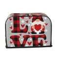 thumbnail image 2 of Picia Buffalo Plaid Love And Gnome Print 2 Slice Toaster Cover , Toaster Protector Dustproof Kitchen Appliance Cover, Kitchen Appliance Dustproof Protector, 2 of 7