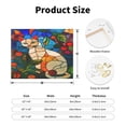 thumbnail image 2 of Gukieu Stained Glass Cat Art Print Canvas Decorative Hanging Painting, Waterproof Art Wall Decoration with Frame, Suitable for Living Room, Bedroom, 2 of 6